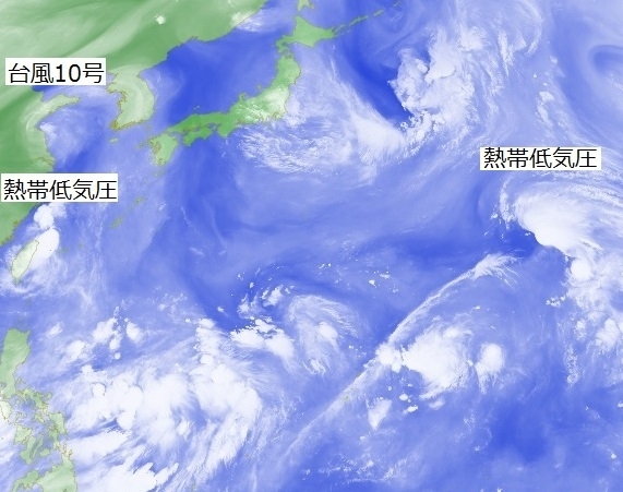 図6　気象衛星「ひまわり」による水蒸気画像（7月23日6時）
