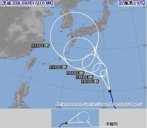 図3　台風の進路予報