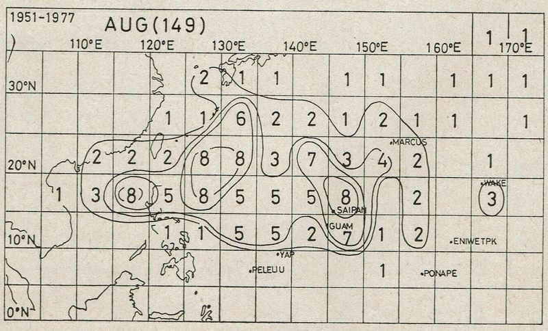 図3　台風の発生海域（8月）