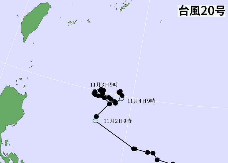 図3　台風20号の減速