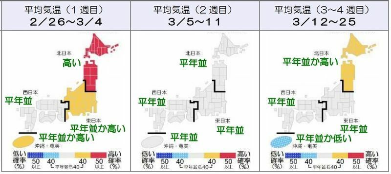 図5　一か月予報（2月24日発表）