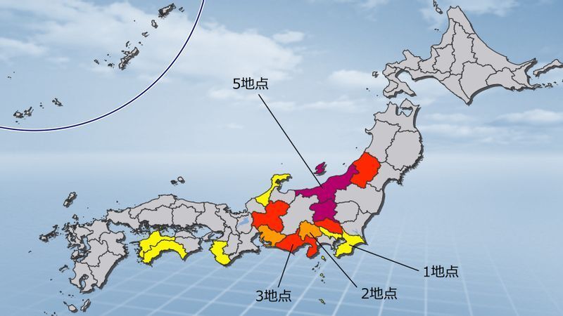 図3　最高気温40度以上を観測した14都県