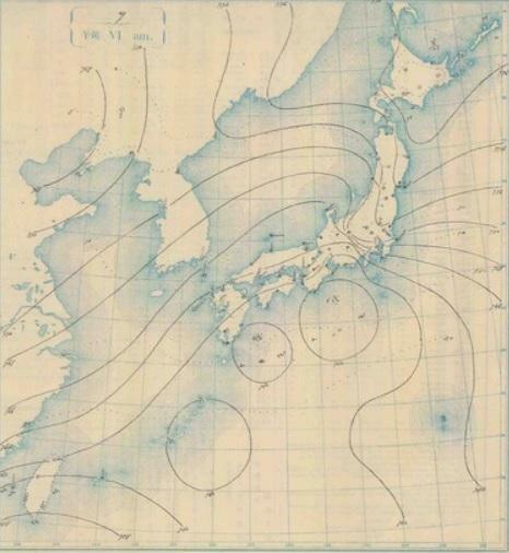 図3　明治41年（1908年）4月9日6時の地上天気図