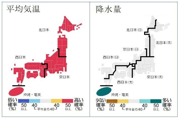 図5　令和6年（2024年）5月の気温と降水量の予報