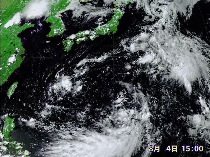 図6　日本の南海上の衛星画像（8月4日15時）