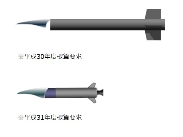 島嶼防衛用高速滑空弾ブロック2のイメージ比較