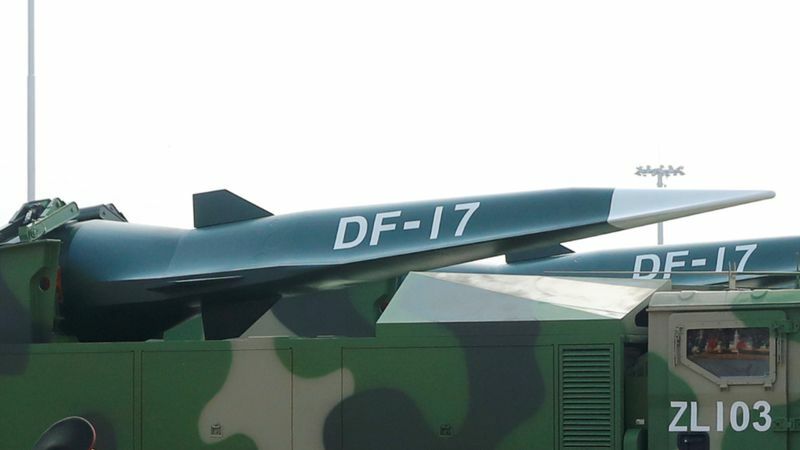 DF-17極超音速滑空ミサイルの滑空弾頭部分