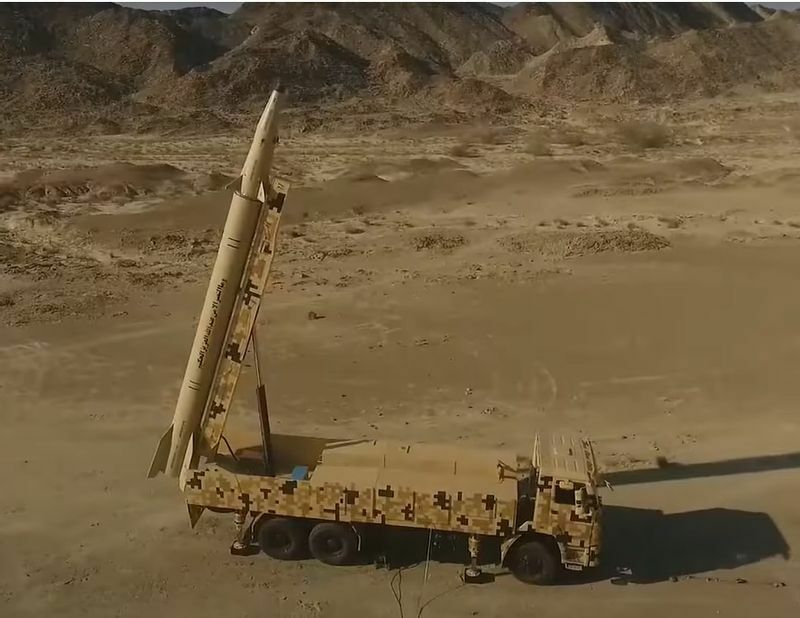 イラン・イスラム革命防衛隊の公開動画よりハイバルシェキャンの単発発射機