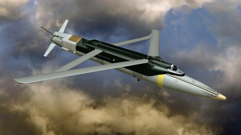 Boeing社よりGLSDBの弾頭部分である小直径滑空爆弾SDBのイメージ絵。主翼展開状態
