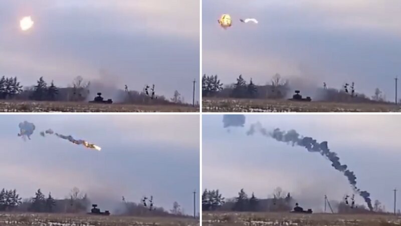 ウクライナ軍兵士のSNS投稿動画よりゲパルト対空戦車の撃墜戦果