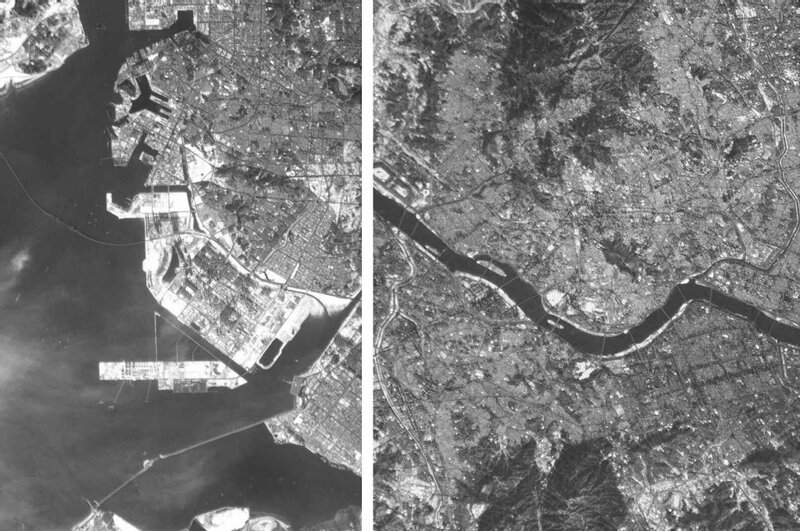 北朝鮮・労働新聞の発表より衛星機材試験による地上の撮影。2022年12月18日実施