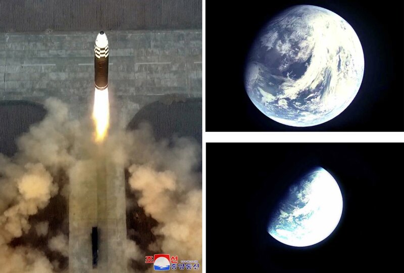 北朝鮮・朝鮮中央通信より2023年3月16日発射の火星17と地球撮影