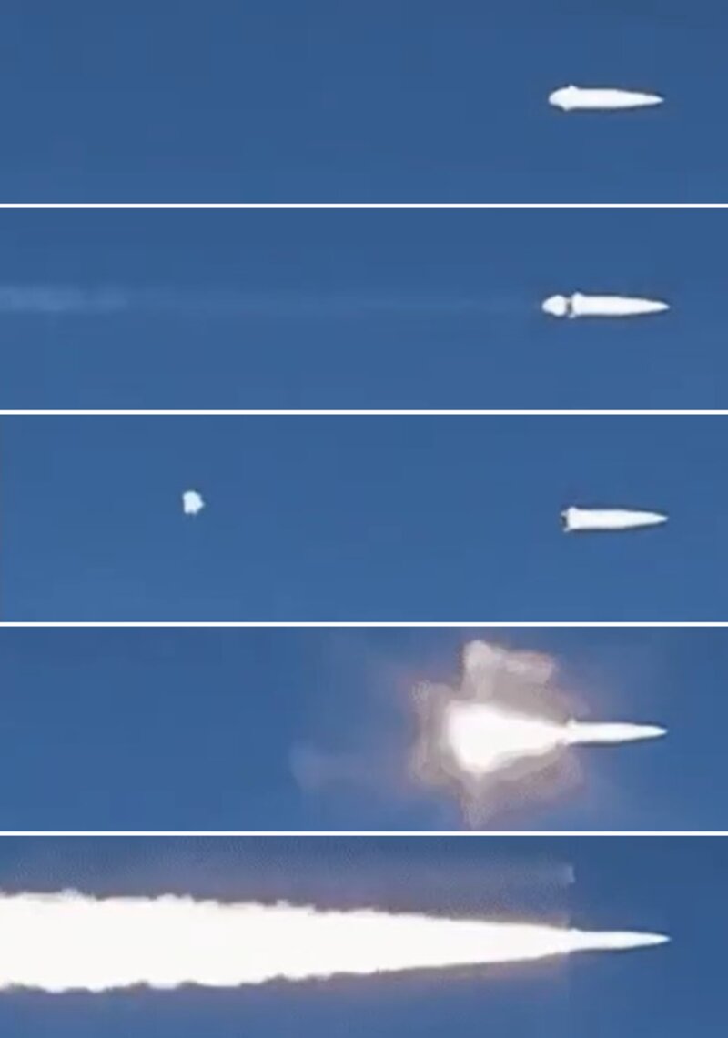 ロシア国防省発表動画よりキンジャールのロケットモーター点火の手順