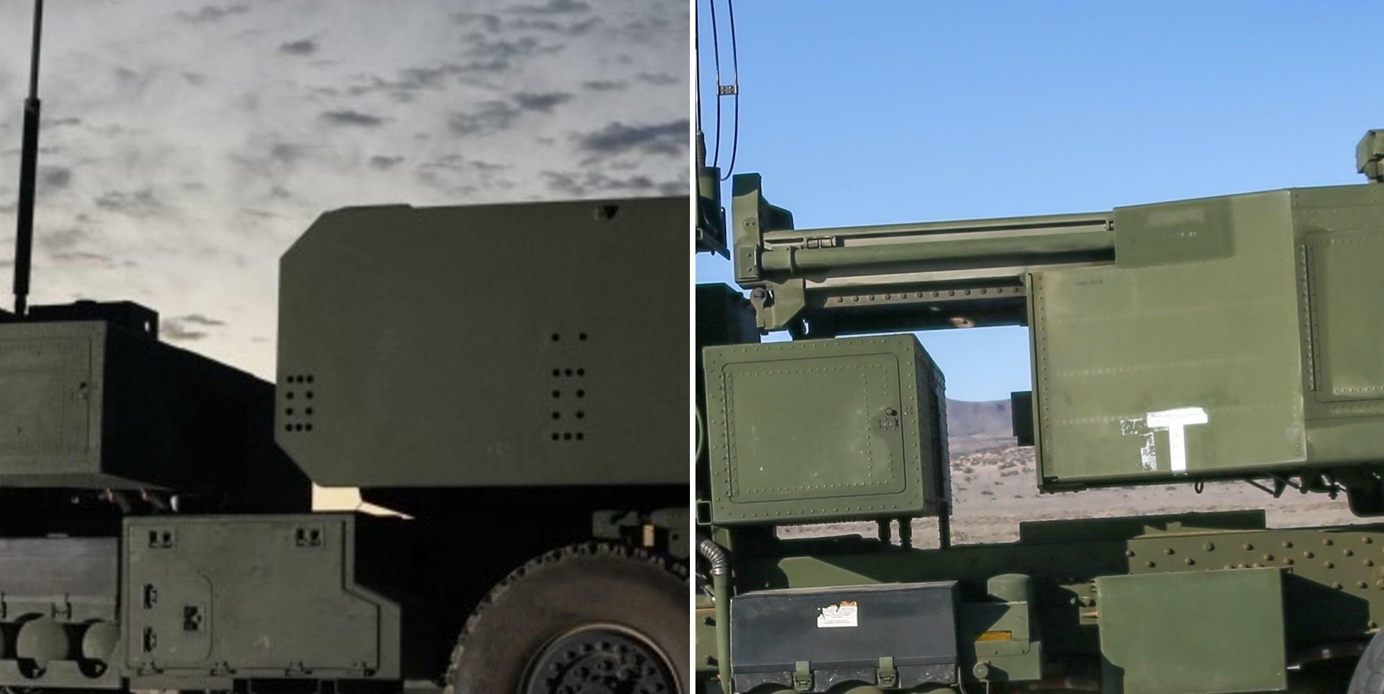 アメリカ陸軍よりAML（2024年4月25日）とHIMARSの発射機前方の比較