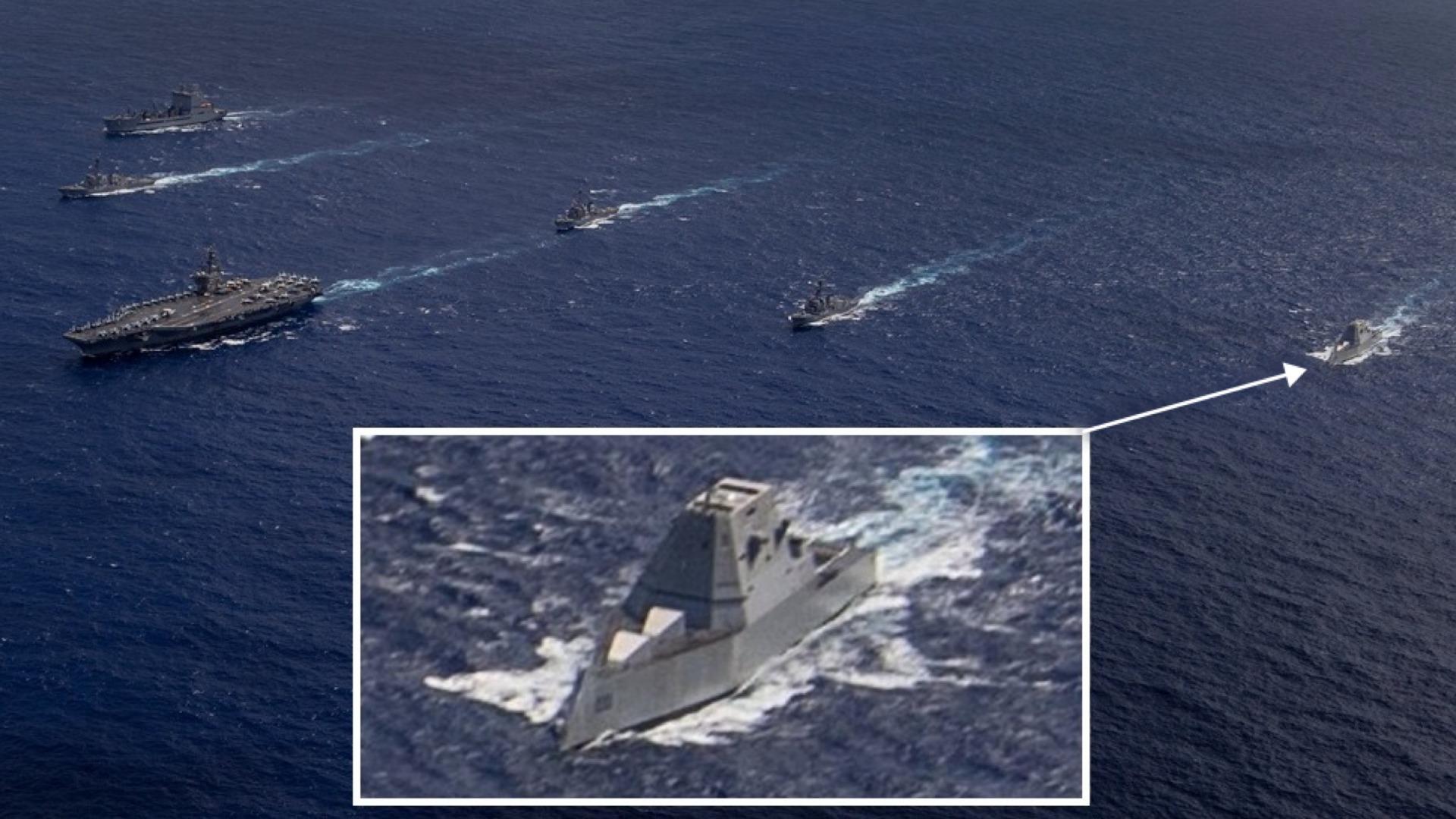 ズムウォルト級駆逐艦2番艦「マイケル・モンスーア」が空母 ズムウォルト級駆逐艦2番艦「マイケル・モンスーア」が空母