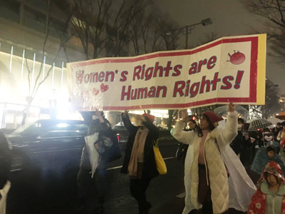 「Women's Rights are Human Rights！」