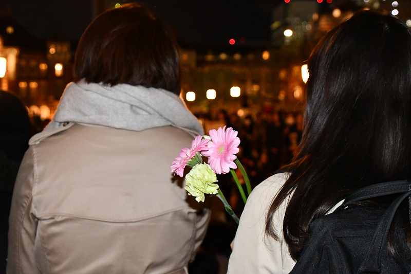 無罪判決をきっかけに4月11日に都内で行われた「フラワーデモ」の様子