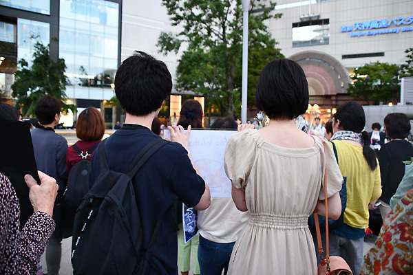 6月11日、福岡・警固公園。最後にスピーチに立ったのは被害当事者の女性だった