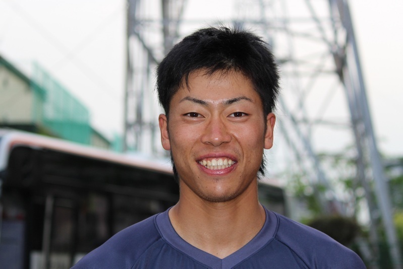 三菱重工長崎3年目の江越海地選手。試合後に話を聞きました。