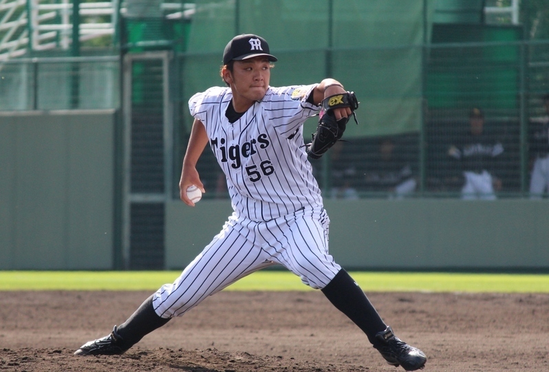 8回の松田投手も満塁のピンチをしのぎ無失点。今季、鳴尾浜で初の150キロを計測。