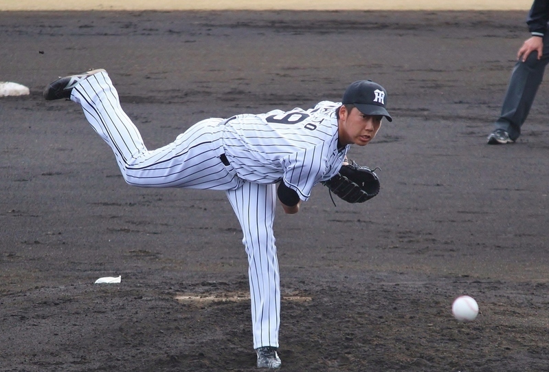 岩本投手は6回からの2イニングで4奪三振。
