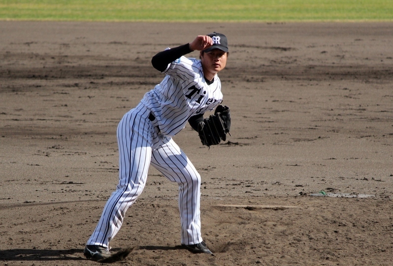 守屋投手は山川選手に2点二塁打を許しました。