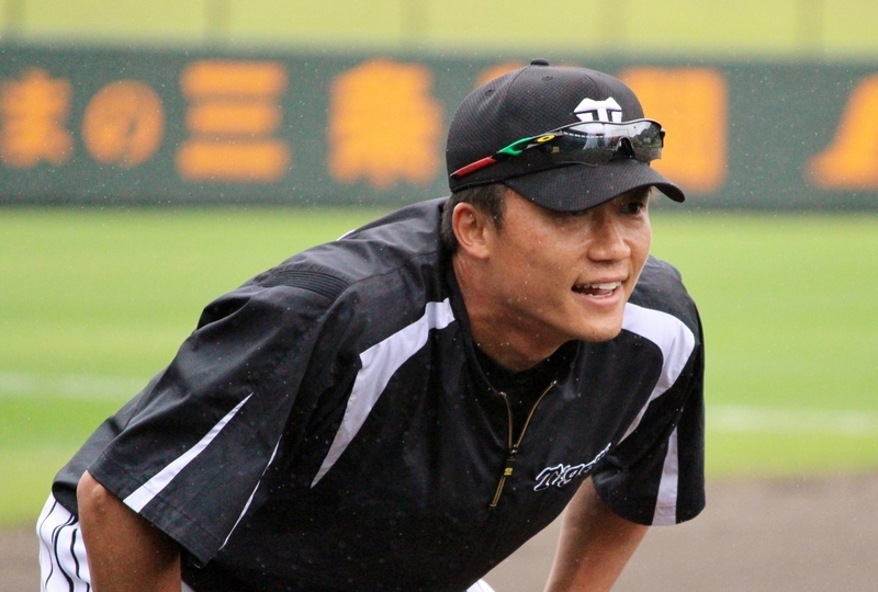 2015年6月、新潟・三条にて。試合前の練習中です。