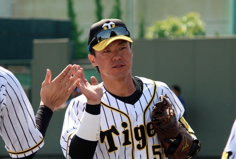同じく11日の陽川選手。12日はタイムリー二塁打を放ちました。