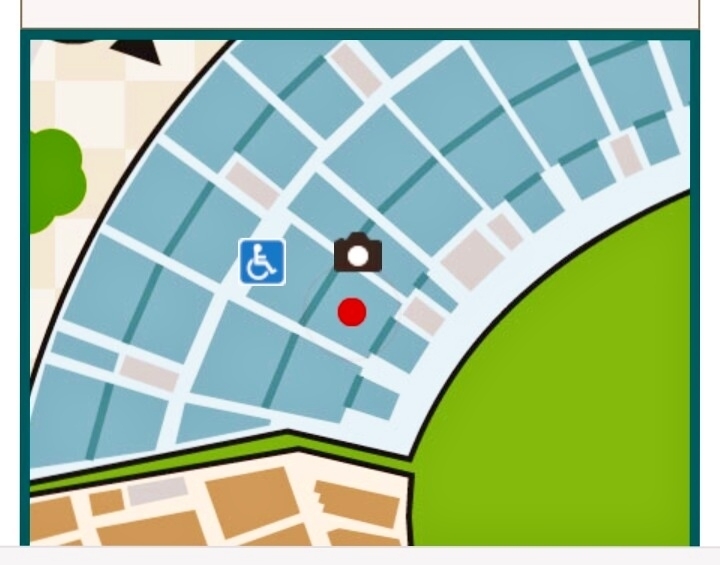 レフト外野席の座席表(阪神甲子園球場公式サイトより)。赤丸のあたりに着弾したと思われます。