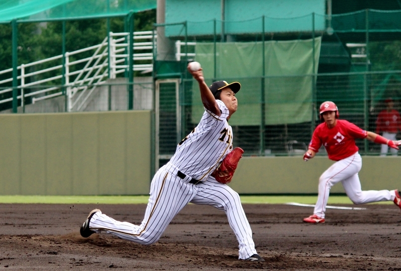 先発の福永投手は3回3安打ながら、2本塁打で4失点でした。
