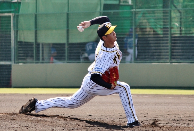 5月5日、大和高田クラブ戦(鳴尾浜)での1イニングが、今季最後の登板だった横山投手。