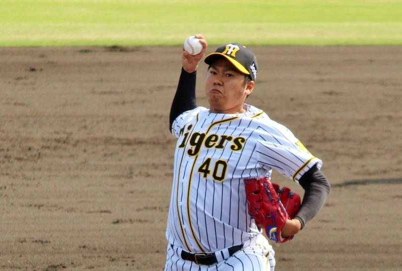 最後の打者となった、真砂選手への1球を投げるところ!
