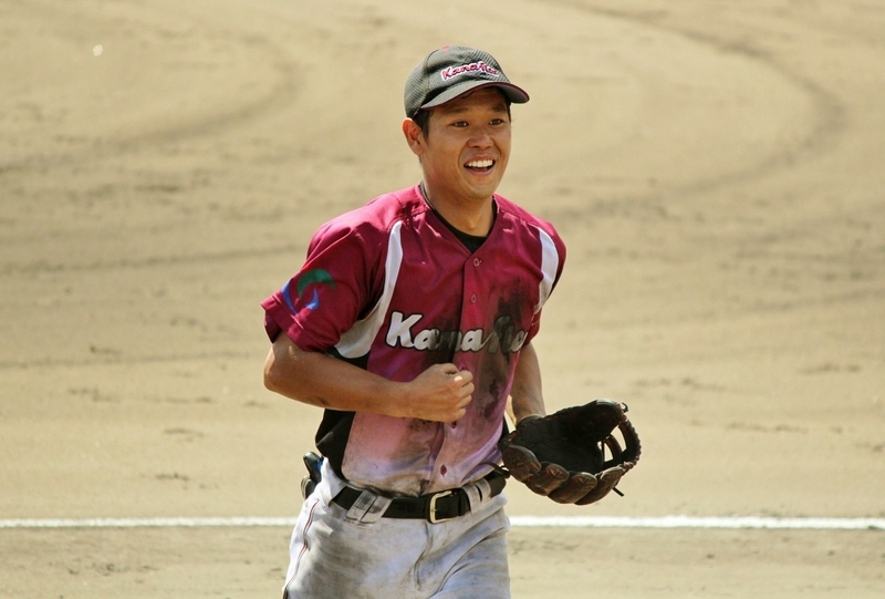 これは6日のパナソニック戦での、“泥んこ”・武田選手。
