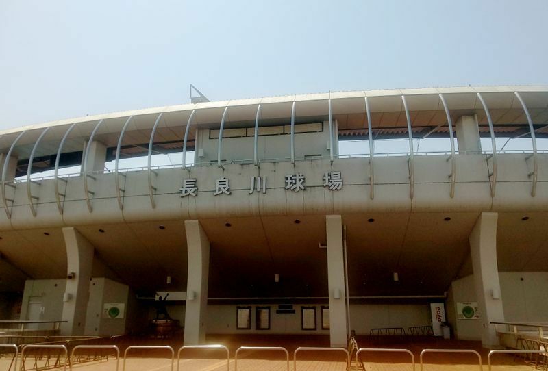※ベーブルース杯大会が行われた岐阜県の長良川球場。ことしの写真です。