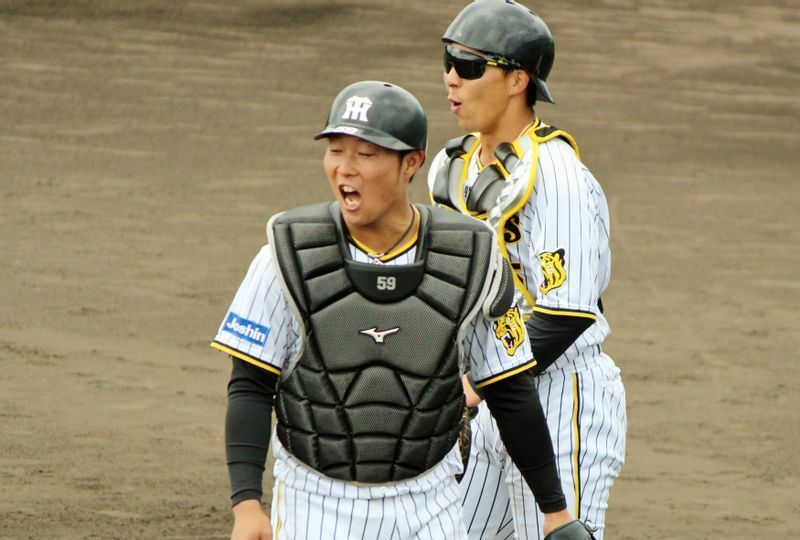藤田選手も生き生きとした表情。シートノックでは大きな声を出していました。