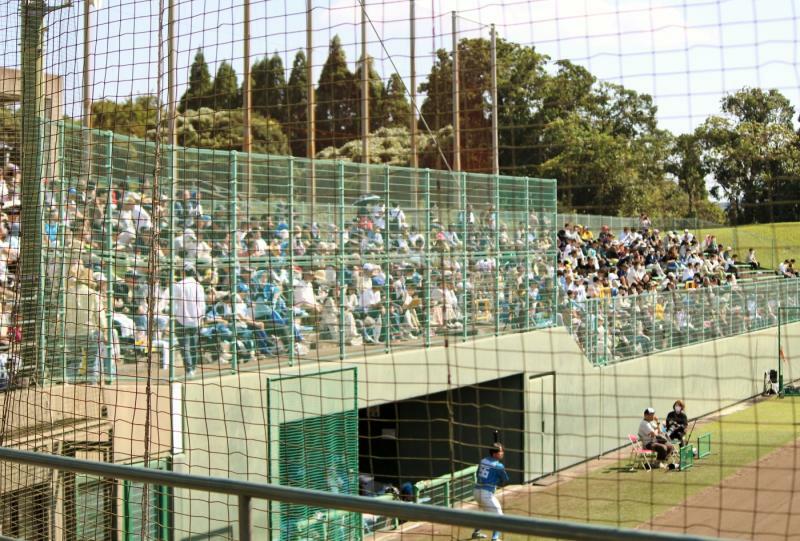 10月15日、阪神対日本ハム戦が行われたSOKKENスタジアム。一塁側も三塁側もギッシリでした。