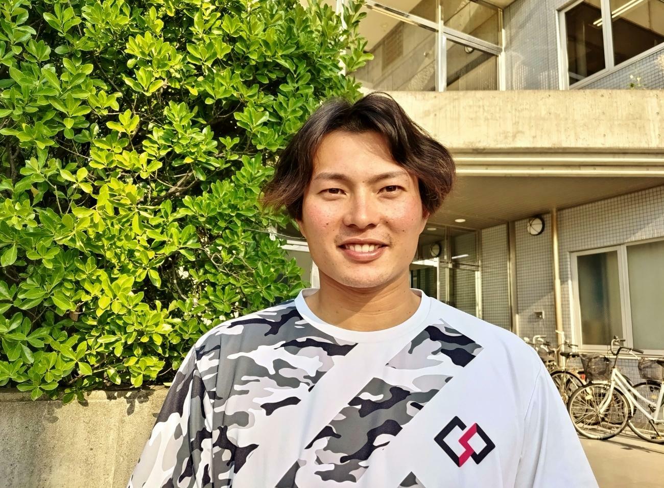 昨年10月26日、鳴尾浜球場での練習を終えた北條選手です。