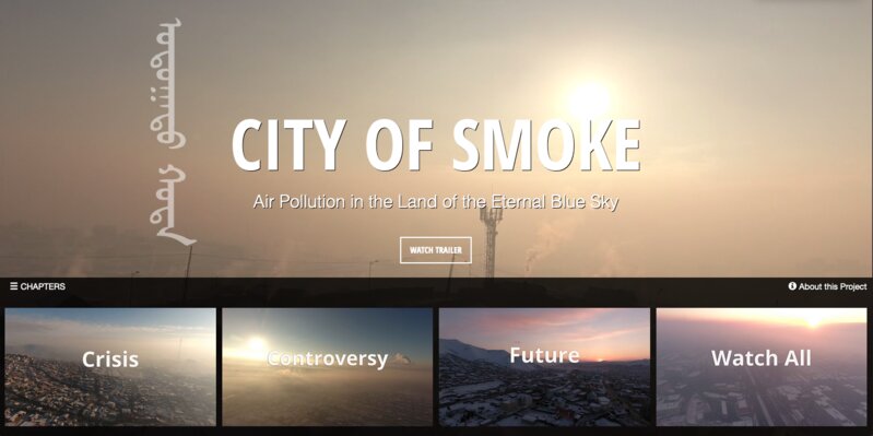 「City of Smoke」のトップページ。