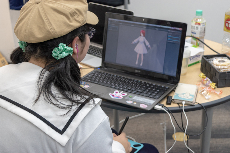 3Dキャラ作成ツール「VRoid Studio」を学ぶ参加者も見られた