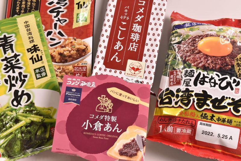 人気上昇&注目度1位は台湾ラーメンの元祖・味仙本店監修「青菜炒めの素」&「台湾チャーハンの素」、2位は「コメダ特製小倉あん」&「コメダ珈琲店こしあん」、3位は麺屋はなび「台湾まぜそば」