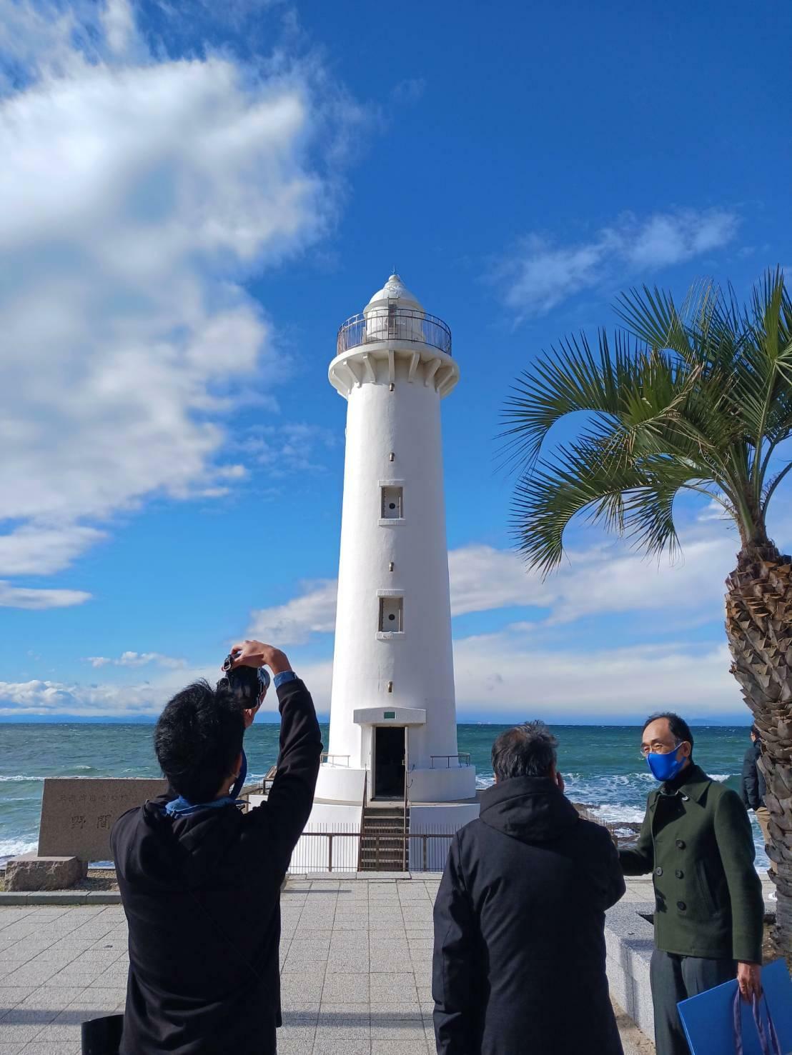 愛知県最古の円形灯台の野間埼灯台（愛知県美浜町）。内部に入ることもできる（写真提供／あいちのたてもの博覧会）