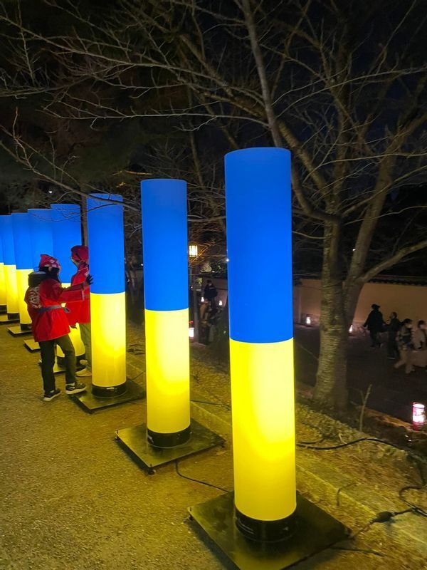 京都東山・高台寺境内のライトアップ