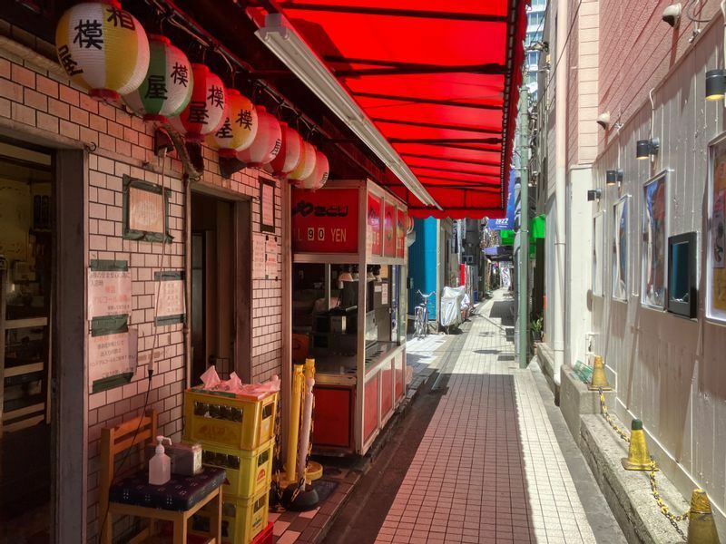 焼き鳥相模屋がある裏路地をまっすぐ行って右折（筆者撮影）