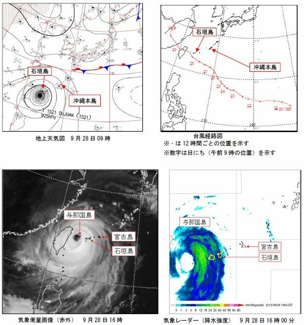2015年台風21号資料（沖縄気象台）　
