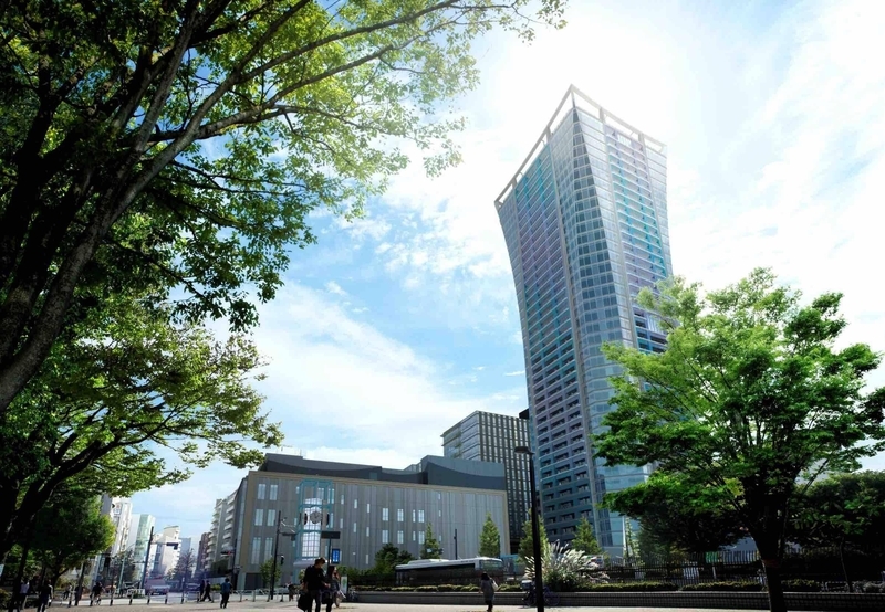 渋谷公会堂と渋谷区役所の建て替えで、「パークコート渋谷 ザ タワー」は建設される。完成予想図は三井不動産レジデンシャル提供