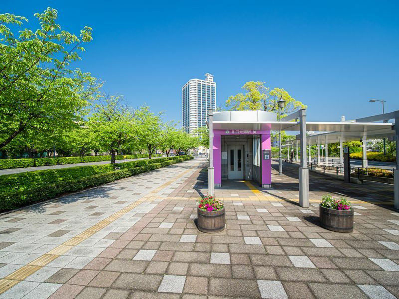 「プラス1部屋」を実現しやすい駅の1つ、川口元郷駅。緑も豊富なエリアだ。