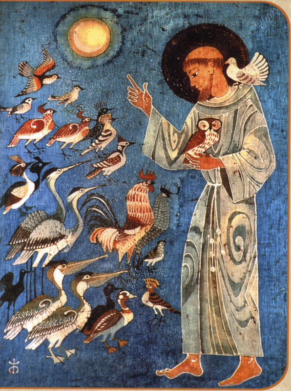 鳥に祝福を与える聖フランチェスコ: Diario di Gabriella より 