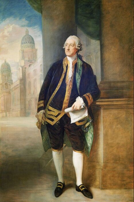 この人がサンドイッチの生みの親。海軍卿も務めた著名な政治家で、サンドイッチ諸島（ハワイの旧名）も彼に由来する。1783年トマス・ゲインズバラ画。Wikipediaより