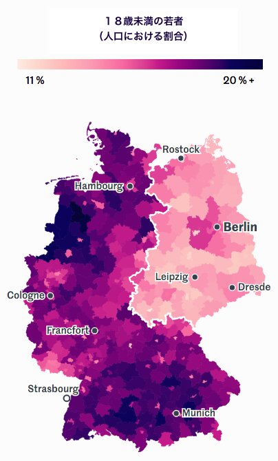 ベルリンの壁崩壊 冷戦終了から３０年 6つの地図で東西ドイツの今も残る違いを見る 今井佐緒里 個人 Yahoo ニュース