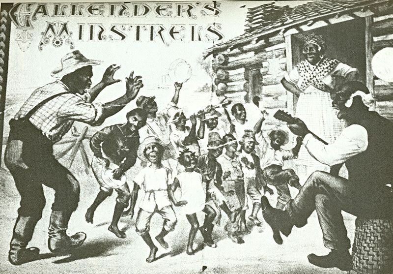 １８７５年以降のポスター。黒人奴隷が働くプランテーションを描くのは、一般的な筋書きだった。Wikipediaより。